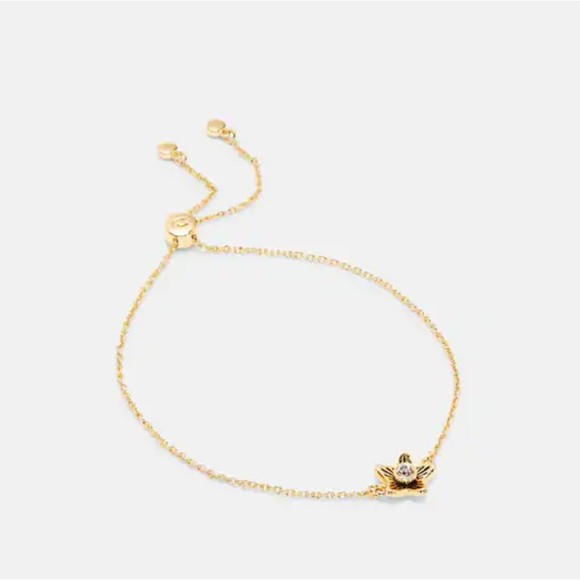 Coach C4273 Bracelet Wildflower Slider Gold Plated Brass NWT $78 - Picture 1 of 1